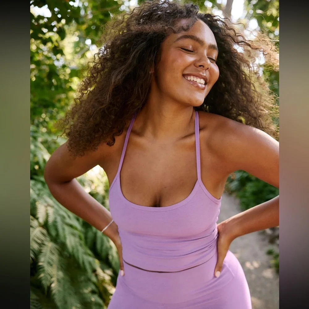 Beyond Yoga Spacedye Slim Racerback Crop & Spacedye New Moves Midi Leggings Set - Picture 2 of 12